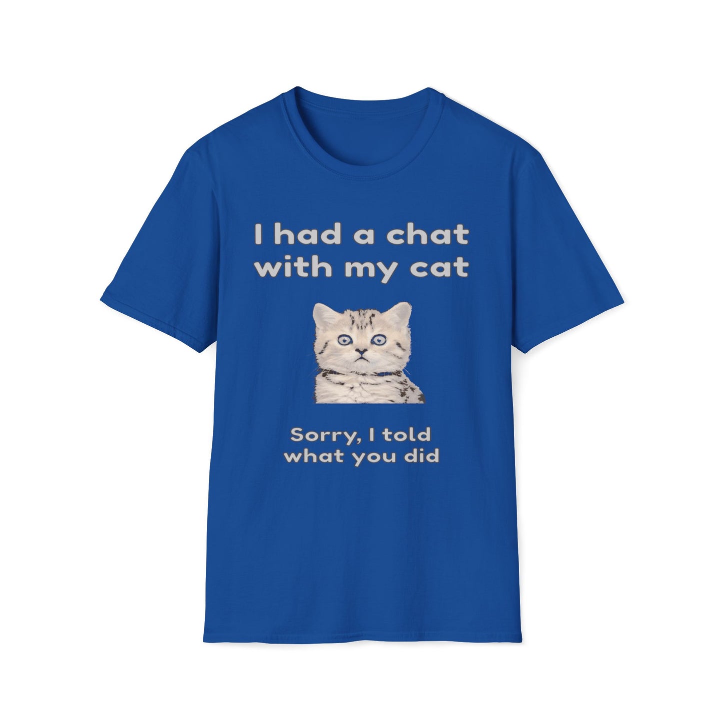I Had A Chat With My Cat - Sorry, I Told What You Did T-Shirt