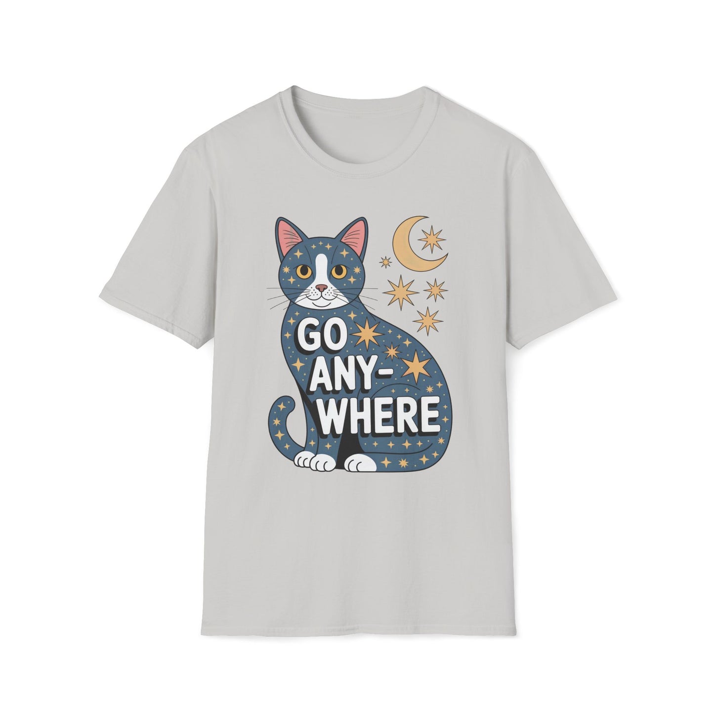 Cosmic Cat Go Anywhere Cat T-Shirt