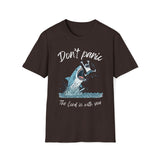 Don't Panic The Lord Is With You Shark T-Shirt