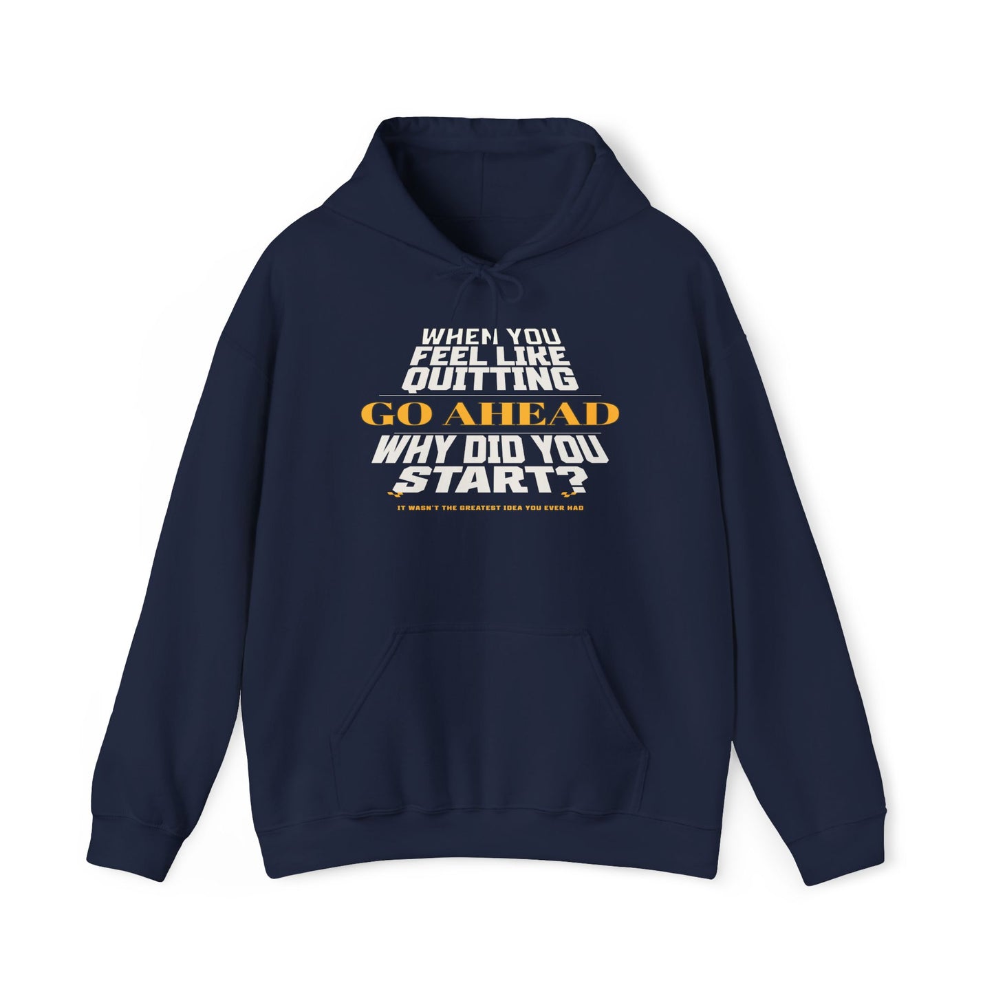 When You Feel Like Quitting, Go Ahead, Why Did You Start Hoodie