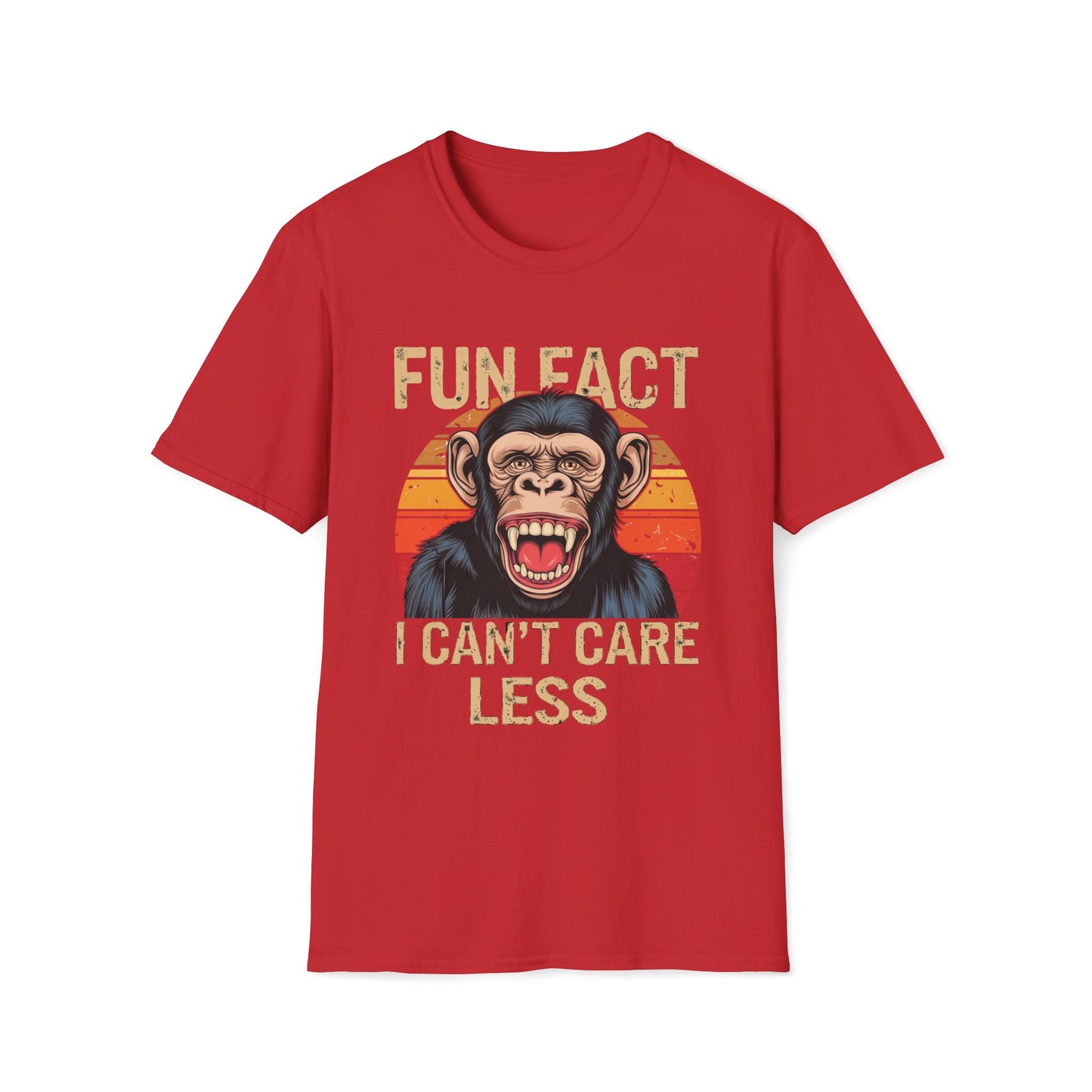 Fun Fact I Can't Care Less Chimpanzee - T-Shirt