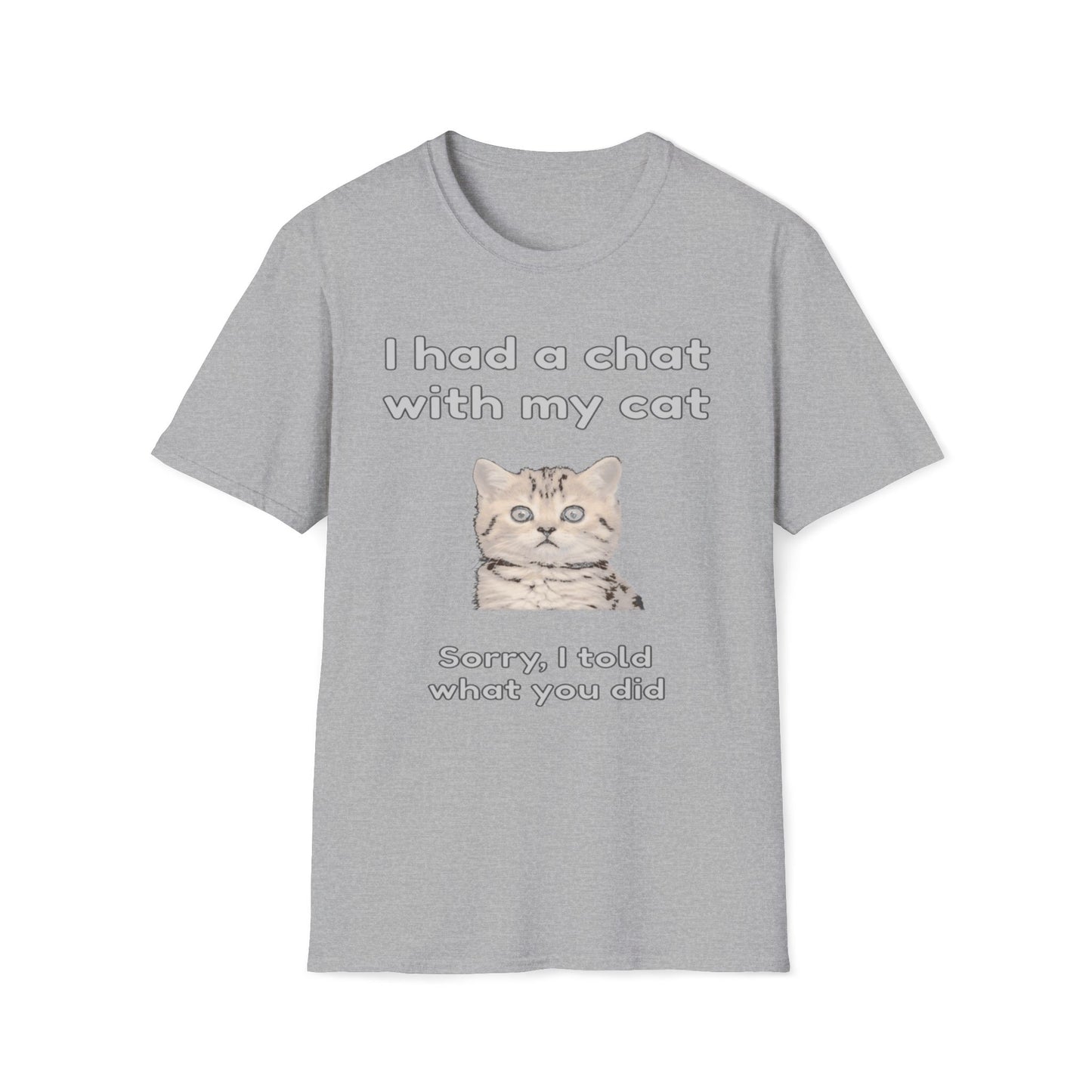 I Had A Chat With My Cat - Sorry, I Told What You Did T-Shirt