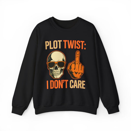Apathetic Skeleton Doesn't Care Crewneck