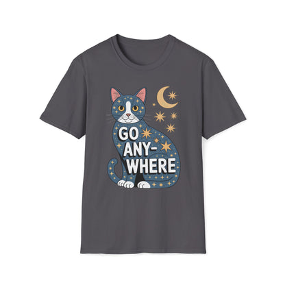 Cosmic Cat Go Anywhere Cat T-Shirt