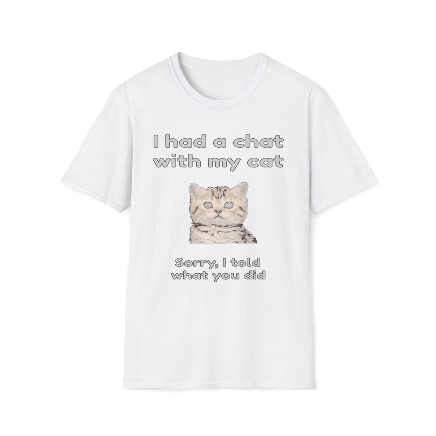 I Had A Chat With My Cat - Sorry, I Told What You Did T-Shirt