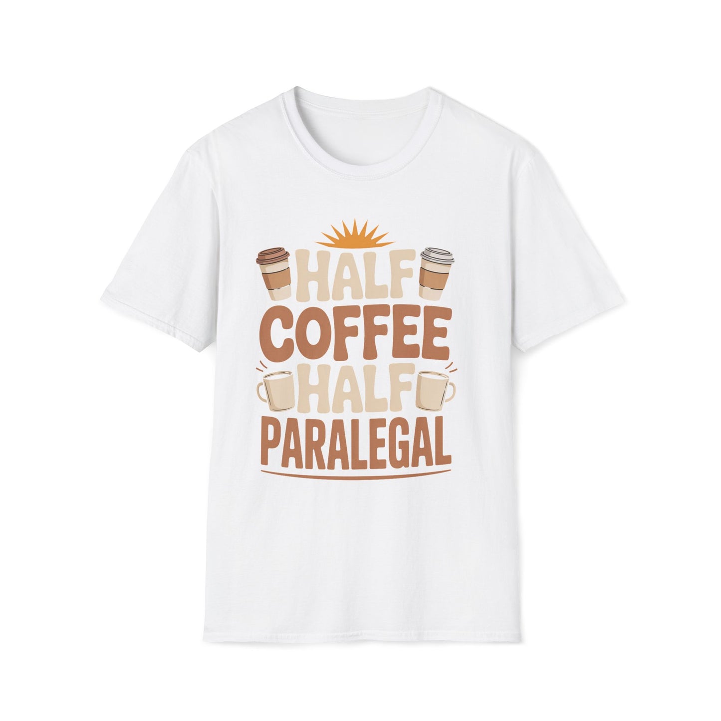 Half Coffee Half Paralegal T-Shirt