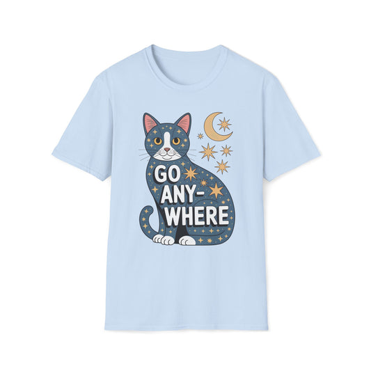 Cosmic Cat Go Anywhere Cat T-Shirt