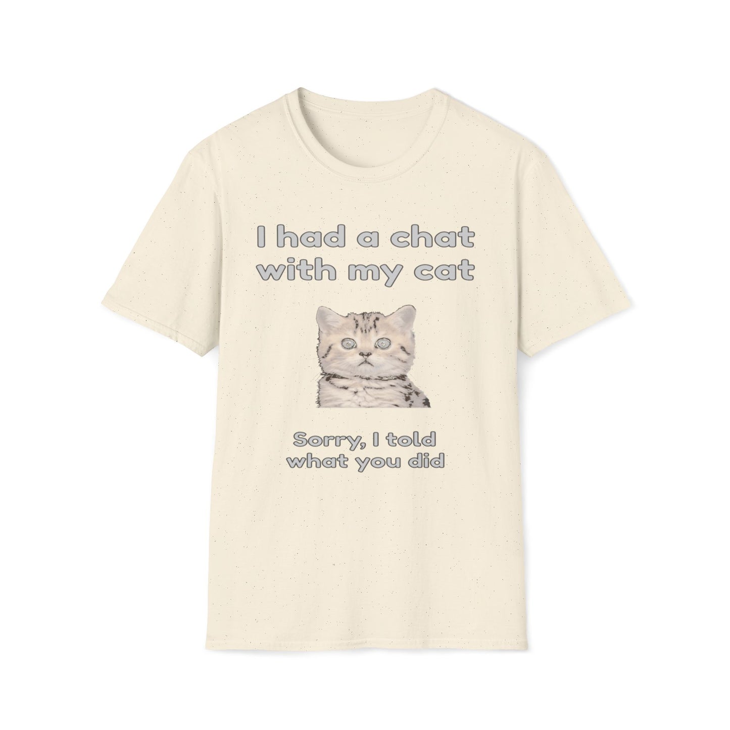 I Had A Chat With My Cat - Sorry, I Told What You Did T-Shirt