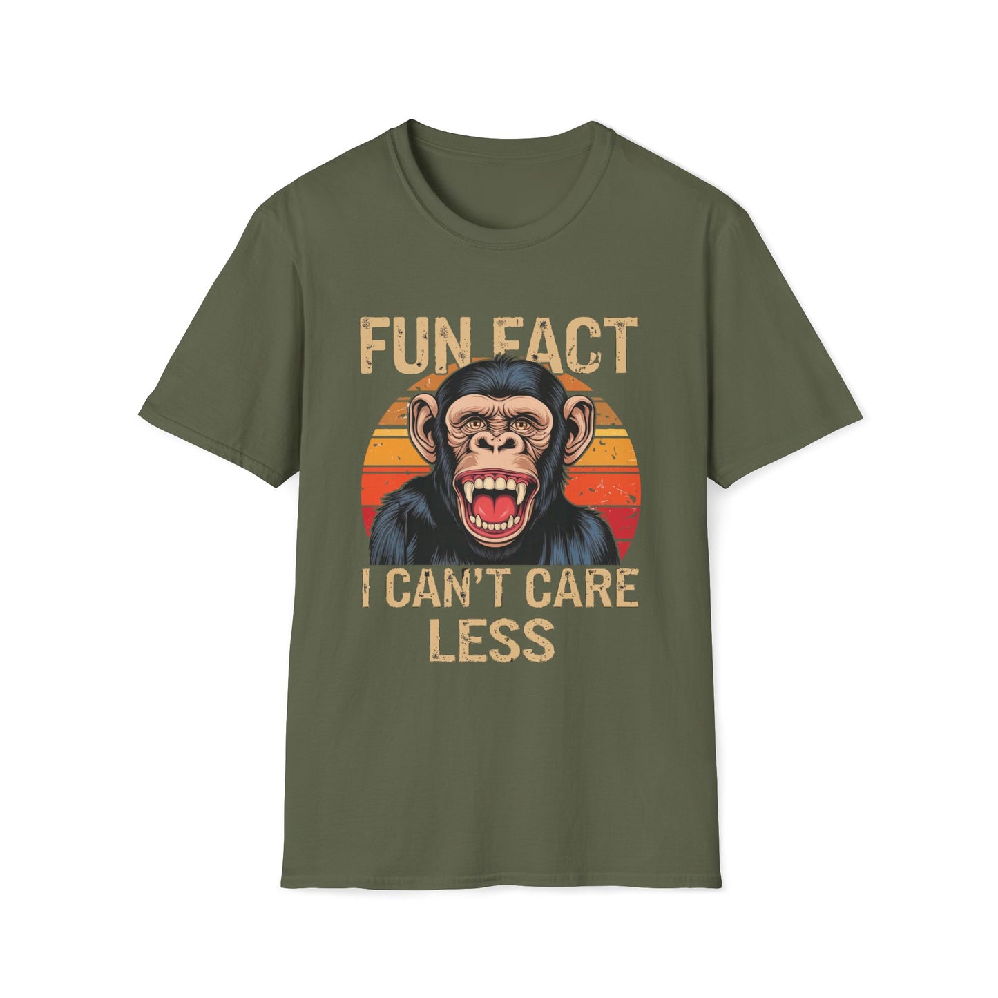Fun Fact I Can't Care Less Chimpanzee - T-Shirt