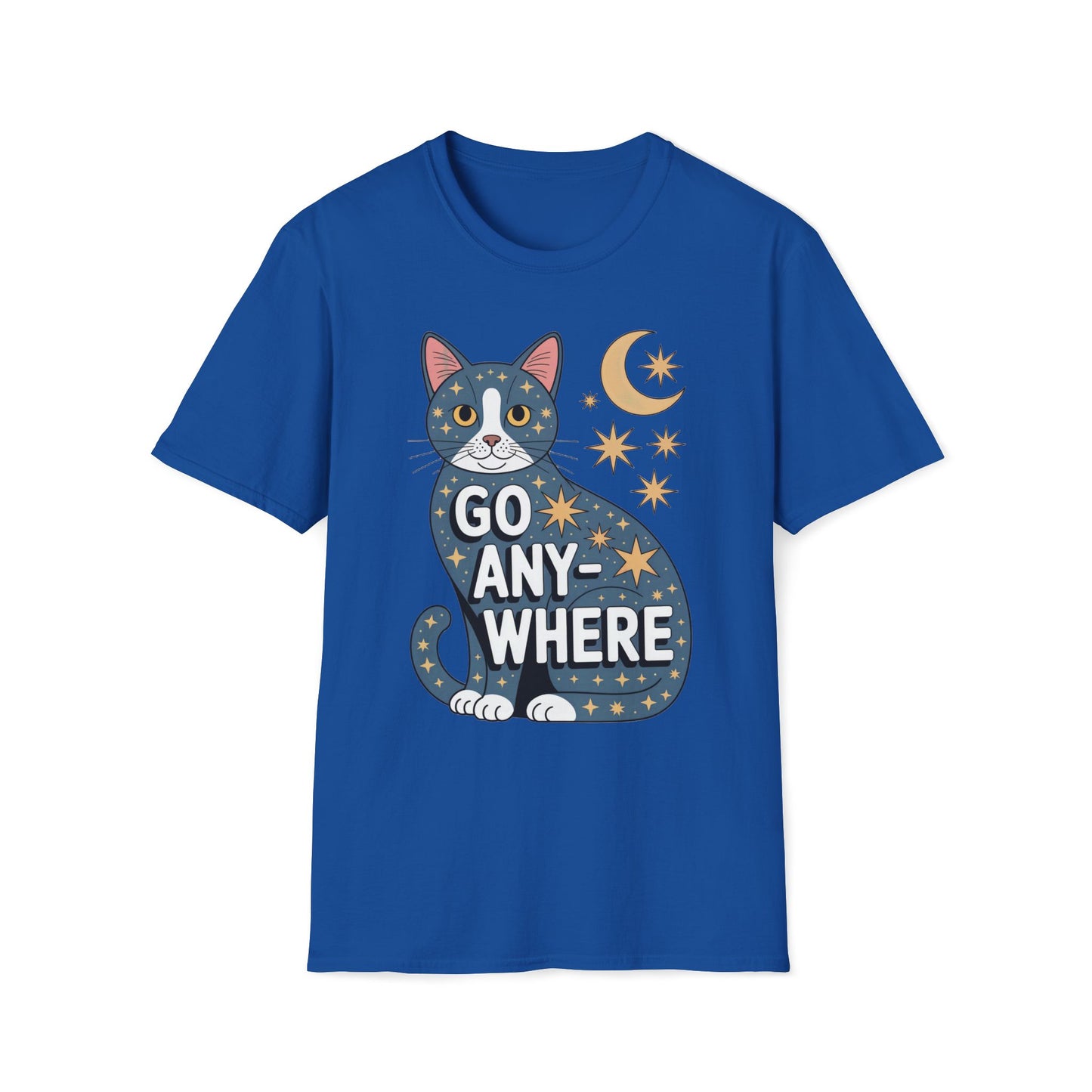 Cosmic Cat Go Anywhere Cat T-Shirt
