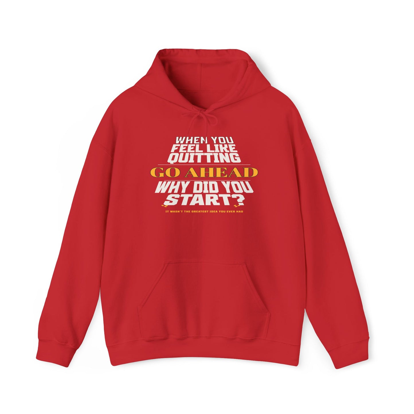 When You Feel Like Quitting, Go Ahead, Why Did You Start Hoodie