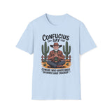 Confucius Say Cowgirl Who Handstands On Horse Have Crackup T-Shirt