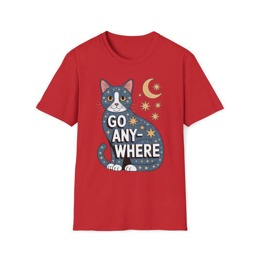 Cosmic Cat Go Anywhere Cat T-Shirt