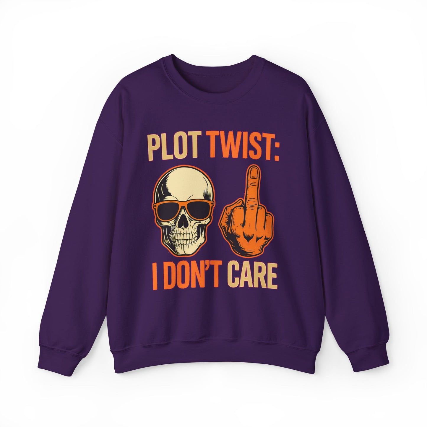 Apathetic Skeleton Doesn't Care Crewneck