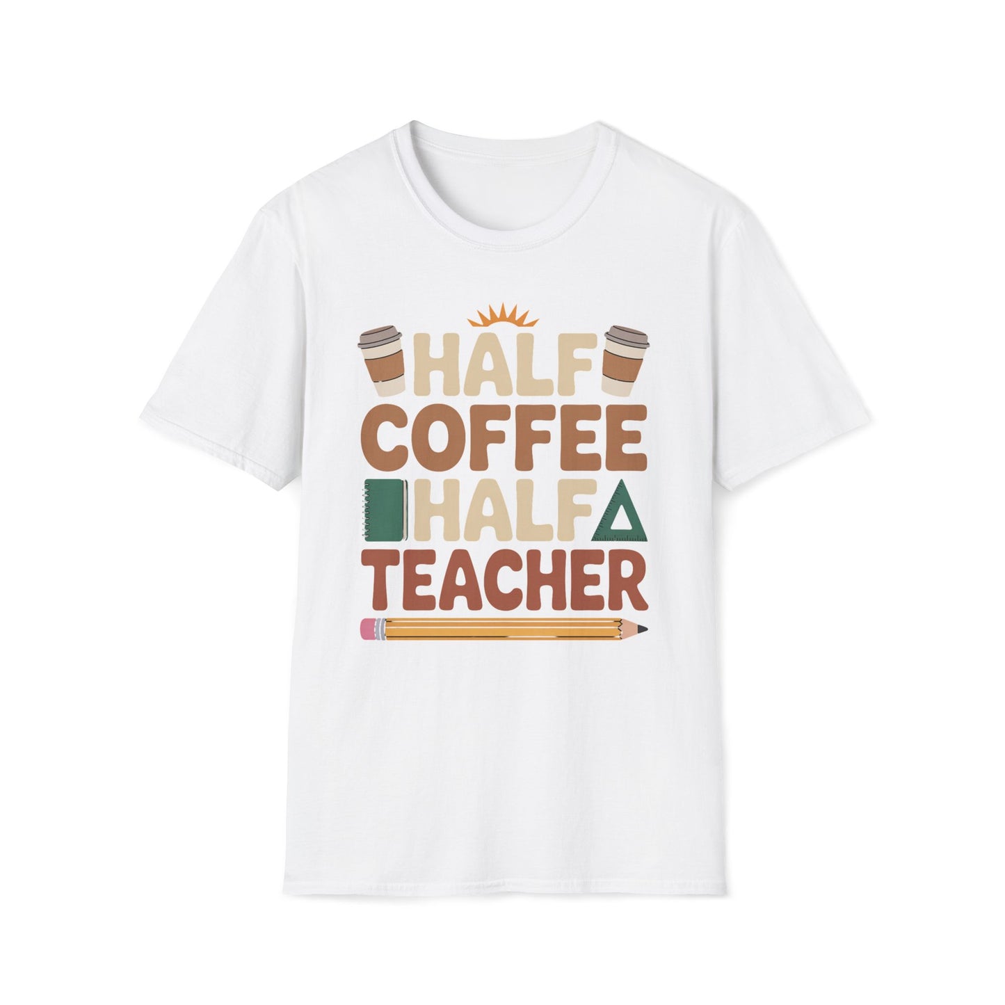 Half Coffee Half Teacher T-Shirt