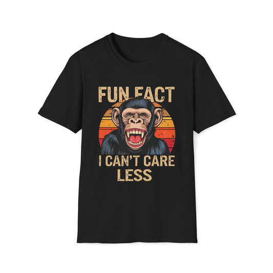 Fun Fact I Can't Care Less Chimpanzee - T-Shirt