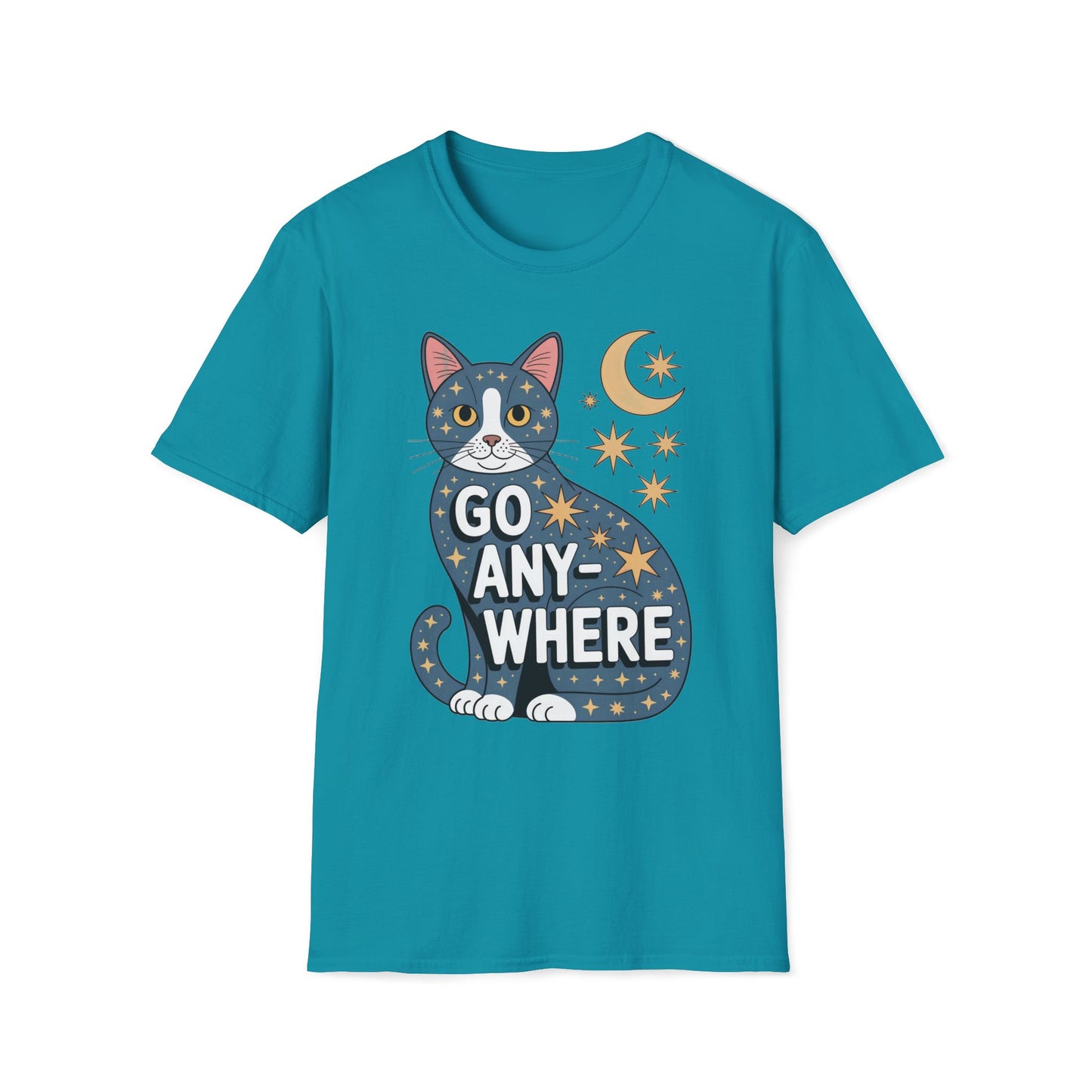 Cosmic Cat Go Anywhere Cat T-Shirt