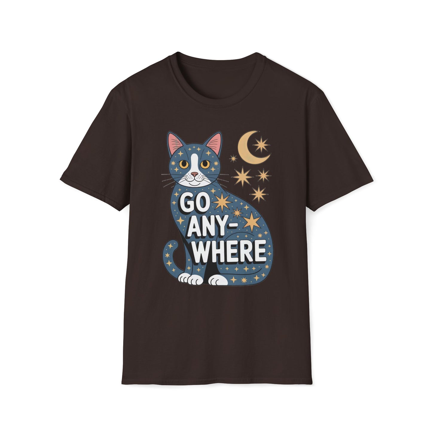 Cosmic Cat Go Anywhere Cat T-Shirt