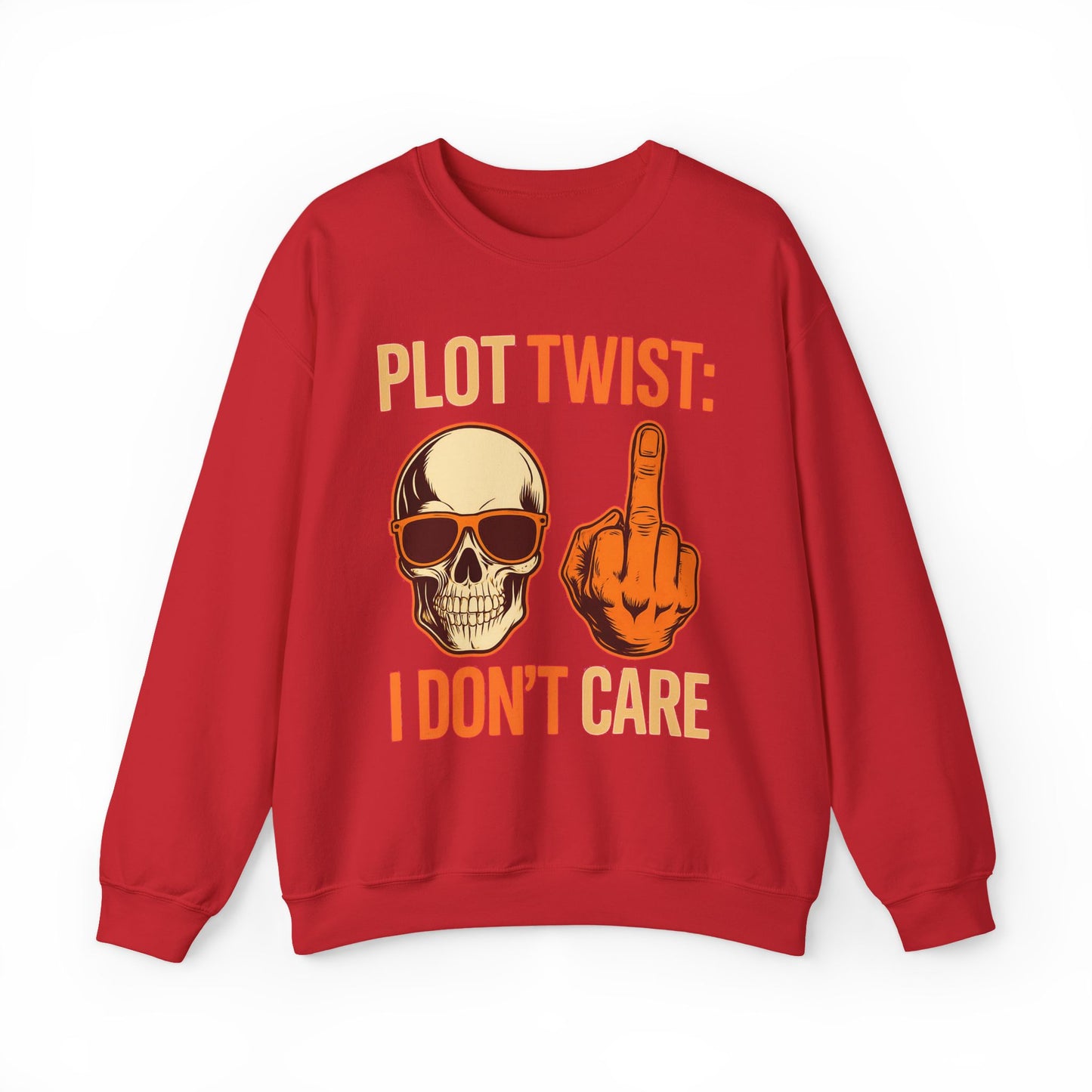 Apathetic Skeleton Doesn't Care Crewneck