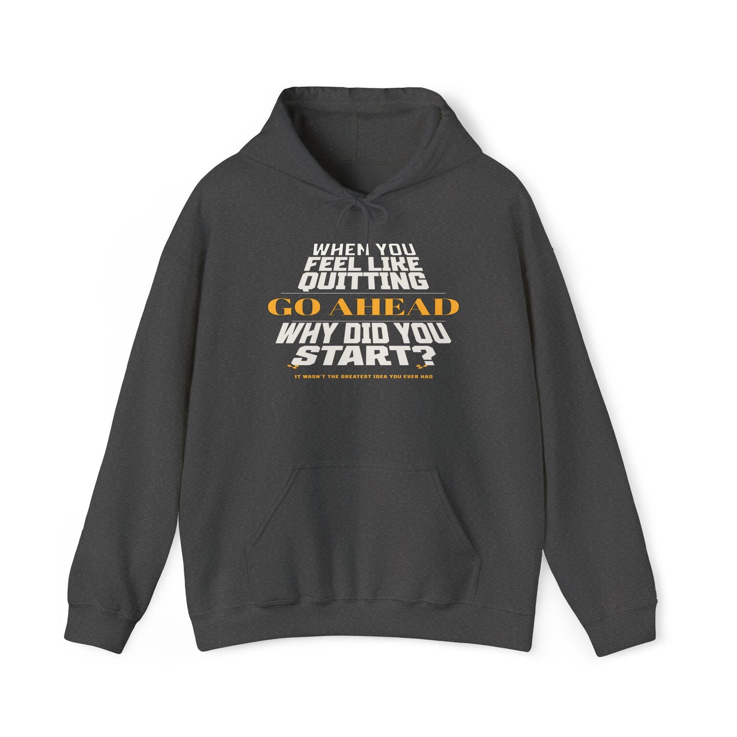 When You Feel Like Quitting, Go Ahead, Why Did You Start Hoodie