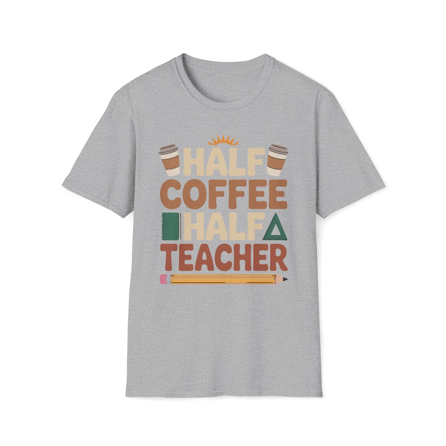 Half Coffee Half Teacher T-Shirt