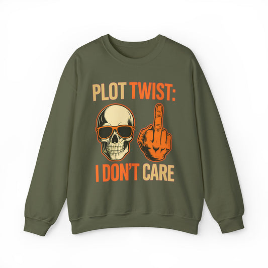 Apathetic Skeleton Doesn't Care Crewneck
