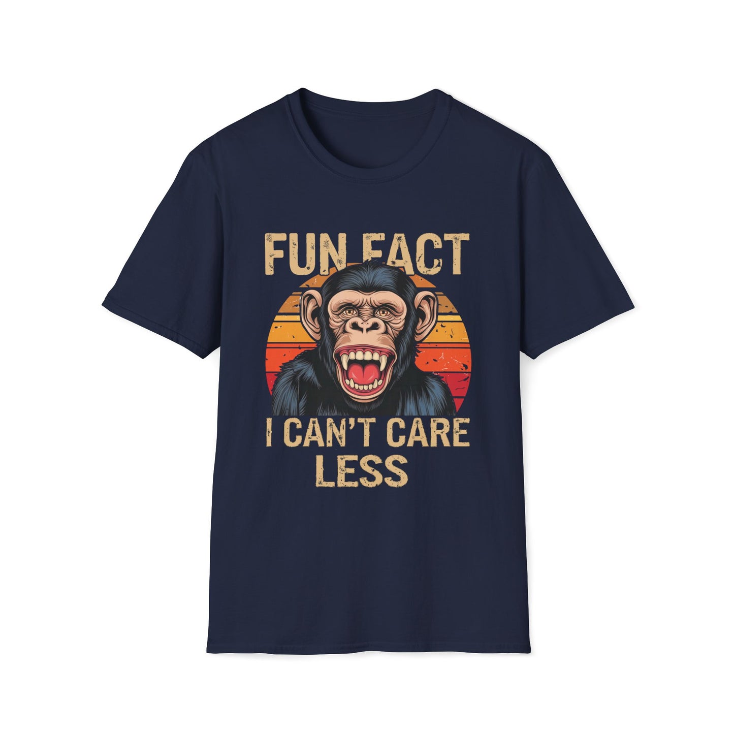Fun Fact I Can't Care Less Chimpanzee - T-Shirt