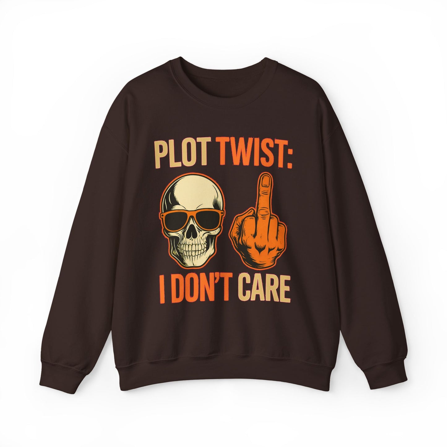 Apathetic Skeleton Doesn't Care Crewneck