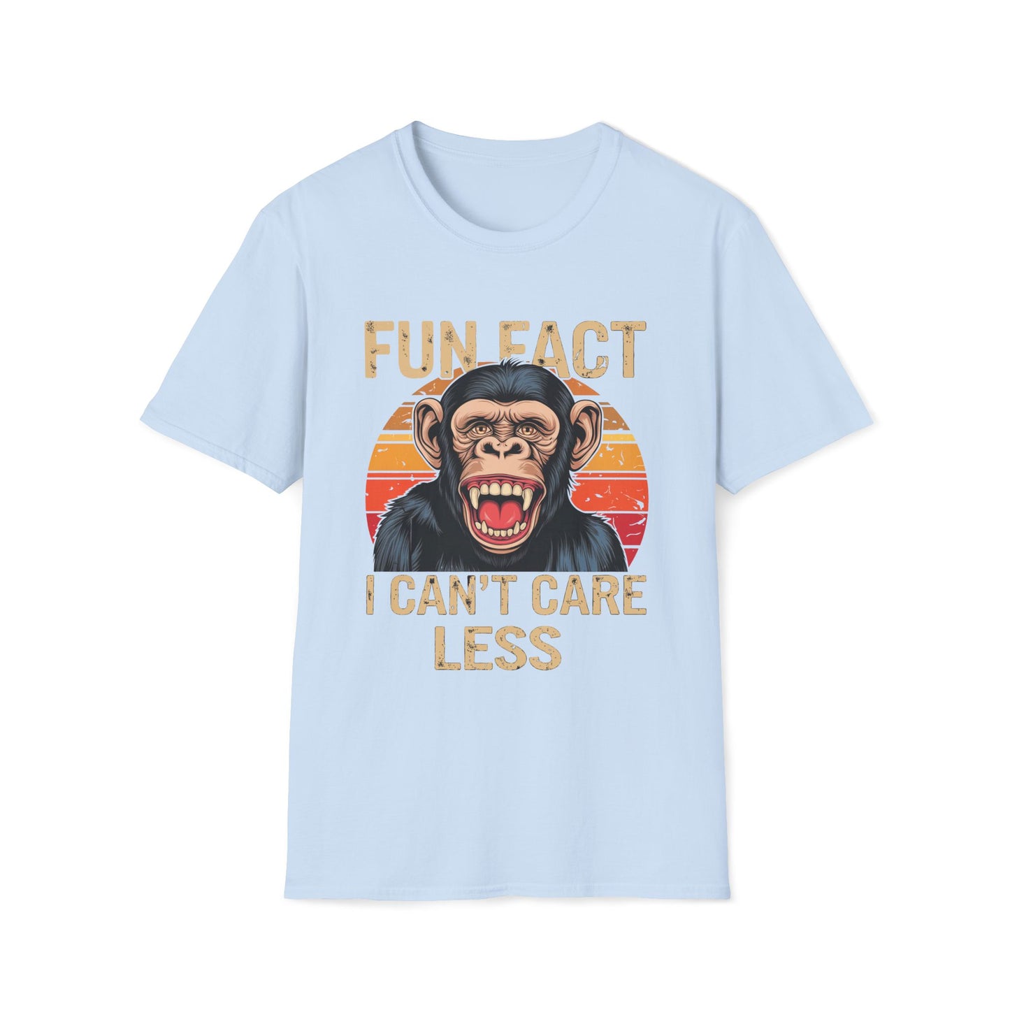 Fun Fact I Can't Care Less Chimpanzee - T-Shirt