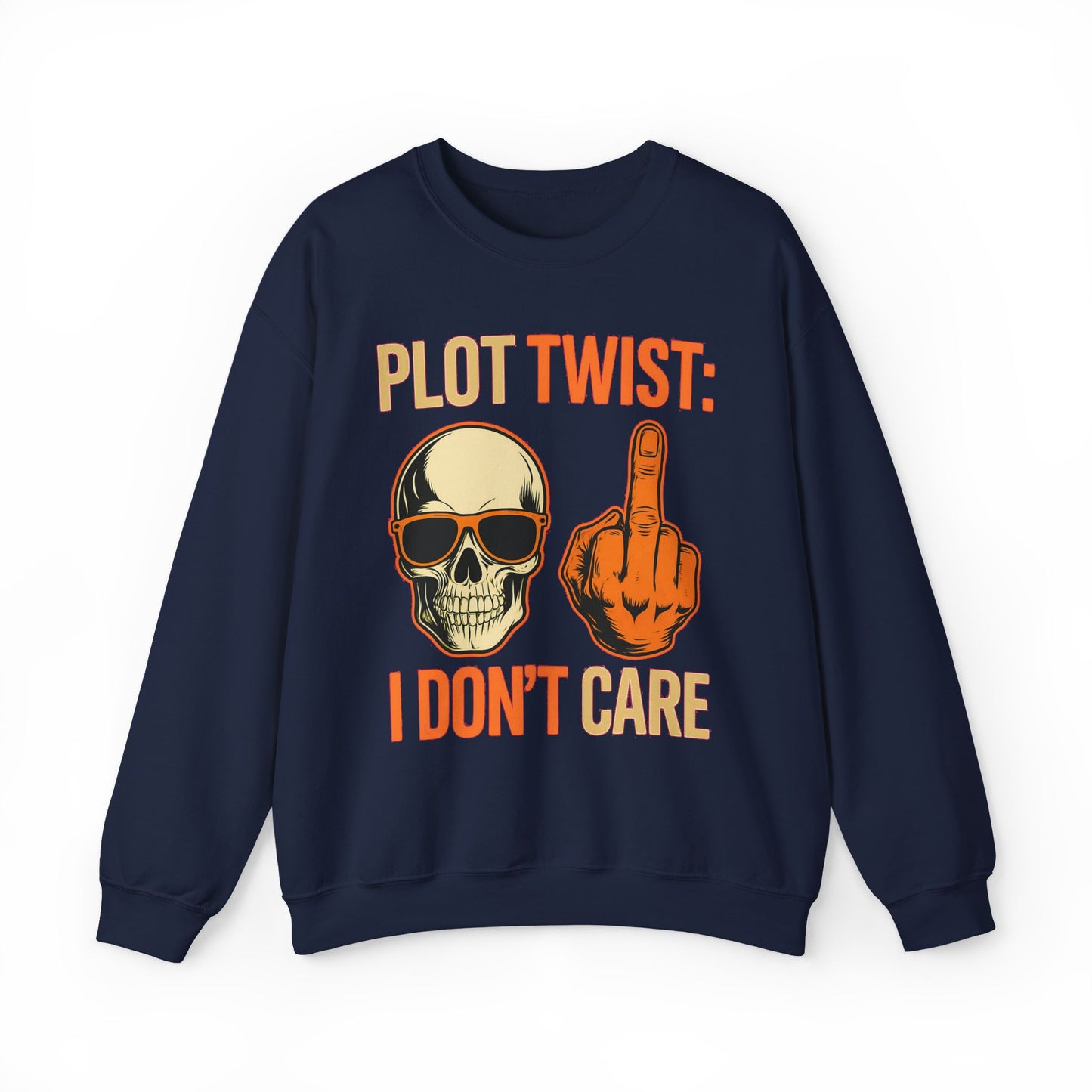 Apathetic Skeleton Doesn't Care Crewneck
