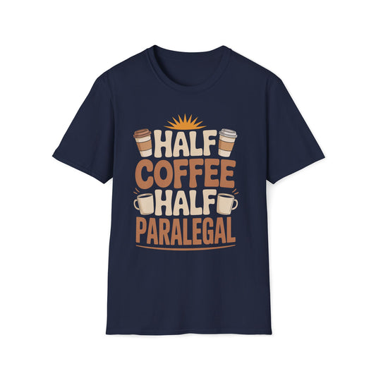 Half Coffee Half Paralegal T-Shirt