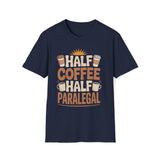 Half Coffee Half Paralegal T-Shirt